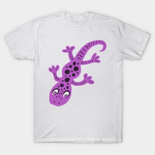 Cute Pink Gecko Lizard Drawing with Spots T-Shirt